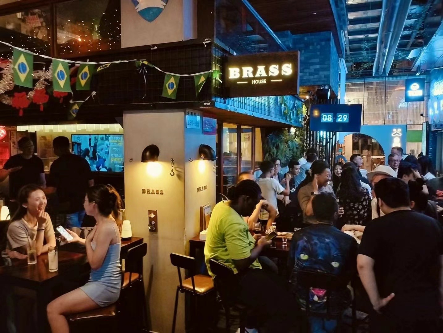 People socializing throughout the venue